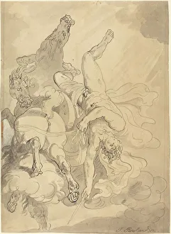 British Heritage Art Gallery Drucke: The Fall of Phaeton. Creator: Thomas Rowlandson