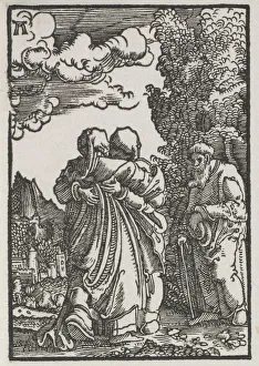 Die Verfall und Wiedergutmachung des Menschen : Die Besuchung , um 1515 . Schöpfer : Albrecht Dürer ist nicht der Autor dieser Arbeit; die genaue Identität des Künstlers bleibt unbekannt
