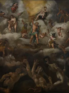 Venetian School Artists Drucke: The Fall of the Titans, c. 1544