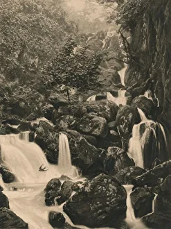 Cumbria Landscapes Drucke: The Falls of Lodore, 1902