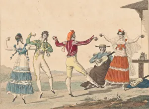 Fine Art Etchings Drucke: The Fandango, 1810s