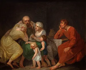 Fine Art Images Oil On Canvas Drucke: A farewell scene. Creator: Abildgaard, Nicolai Abraham (1743-1809)