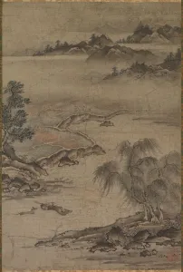Muromachi Period Art Drucke: Farming and Herding Buffalo in Summer, mid- to late 1500s. Creator: Kan? J?shin (Hideyori)