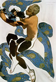 Drucke von Der Faun (Nijinsky), Kostümgestaltung für die Balletts Russe, 1912 N Drucke: Der Faun (Nijinski), Kostümgestaltung für die BalletsschuleRusslands