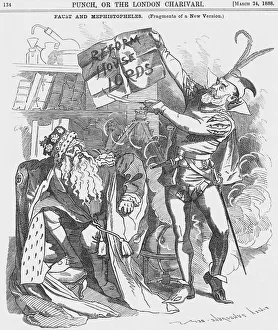 Punch Magazine Satire Drucke: Faust and Mephistopheles, 1888