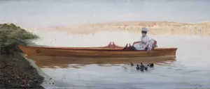 Impressionist Summer Scene Drucke: Feeding Ducklings