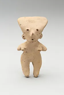 Weibliche Figur mit eingeschnittenen Merkmalen und triangularem Kopf, 100 v. Chr./ n. Chr., bis ca. Jahrhundert