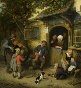 Heritage Art Netherlands Drucke: The Fiddler. Creator: Adriaen van Ostade