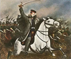 Schlacht Von Waterloo Drucke: Feldmarschall Blücher, (1936). Künstler: Unbekannt.