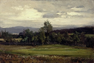 Felder in Hedmark im Sommer 1875. Künstler: Gerhard Munthe