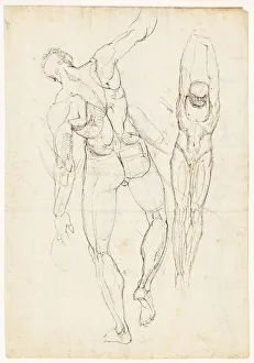 Figur-Studien (Rechts- und Vorderseite), um 1800, Künstler: Heinrich Füssli
