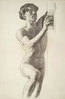Chalk On Paper Drawings Drucke: Figure Study, 1880. Creator: William Strang