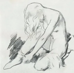 Ein Figurenstudium aus dem 20.Jh.(1932), Künstler :William Newenham Montague Orpen