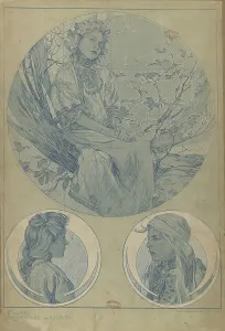 Vienna Secession Style Drucke: Figures décoratives, 1902. Creator: Mucha, Alfons Marie (1860-1939)