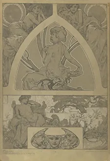 Vienna Secession Movement Drucke: Figures décoratives, 1902. Creator: Mucha, Alfons Marie (1860-1939)