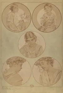 Vienna Secession Movement Drucke: Figures décoratives, 1902. Creator: Mucha, Alfons Marie (1860-1939)