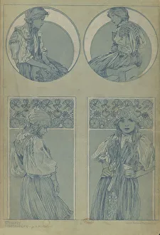 Vienna Secession Movement Drucke: Figures décoratives, 1902. Creator: Mucha, Alfons Marie (1860-1939)