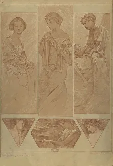Vienna Secession Style Drucke: Figures décoratives, 1902. Creator: Mucha, Alfons Marie (1860-1939)