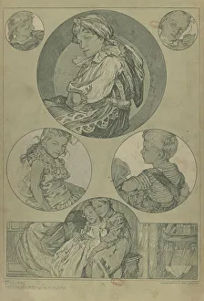 Vienna Secession Movement Drucke: Figures décoratives, 1902. Creator: Mucha, Alfons Marie (1860-1939)