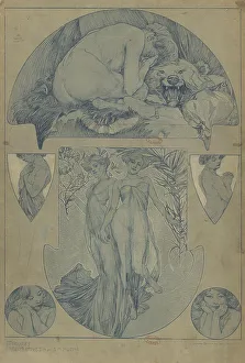 Vienna Secession Movement Drucke: Figures décoratives, 1902. Creator: Mucha, Alfons Marie (1860-1939)