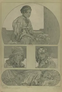 Vienna Secession Movement Drucke: Figures décoratives, 1902. Creator: Mucha, Alfons Marie (1860-1939)