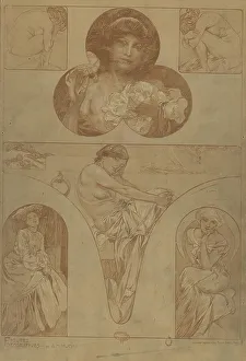 Vienna Secession Style Drucke: Figures décoratives, 1902. Creator: Mucha, Alfons Marie (1860-1939)
