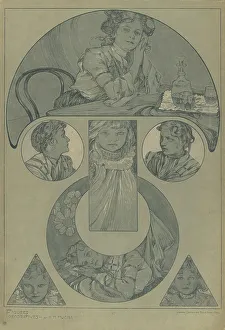 Vienna Secession Style Drucke: Figures décoratives, 1902. Creator: Mucha, Alfons Marie (1860-1939)