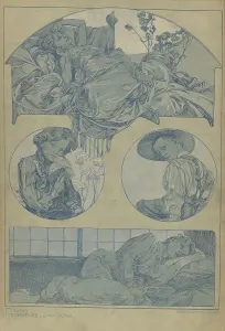 Figuren zur Dekoration, 1902. Ersteller: Mucha, Alfons Maria (1860-1939)