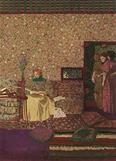 French Post Impressionism Drucke: Figures in an interior. Intimacy, 1896. Creator: Edouard Vuillard