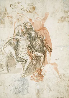 Christian Artwork Heritage Drucke: Three Figures Supporting a Man