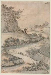 Bilder auf einer sich windenden Straße, mittelalterlich - Frühe Barockzeit. Künstler: Salvator Rosa (Italienisch), 1615 bis 1673