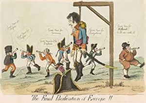 Die endgültige Besänftigung Europas!! , veröffentl. 1803 (händisch gefärbte Lithographie). Erfinder