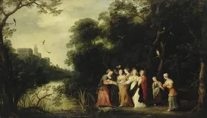 Drucke von Entdeckung Mosis, 1621 Kunstwerke An Wasserfällen Und Flüssen Drucke: Entdeckung Moses, 1621. Künstler: Abraham Govaerts