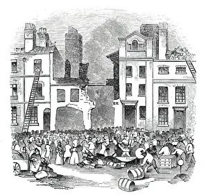 Brand in Richmond, 1844. Künstler: Unbekannt.