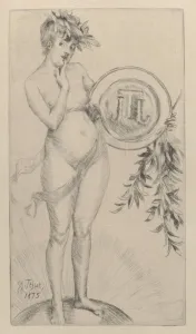 James Tissot Artwork Drucke: First Frontispiece (with the Monogram), 1875. Creator: James Tissot