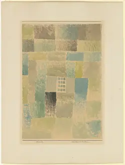 Drucke von Ein einfaches Zuhause inmitten einer neuen Siedlung, umgeben von der Hoffnung und dem Wunsch nach einem besseren Leben Paul Klee Drucke: Erste Häuser eines Dorfes, 1926