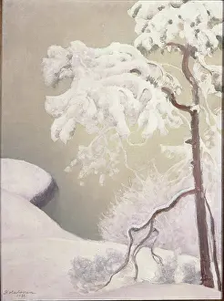 Private Collection Fine Art Images Drucke: First Snows, 1931. Creator: Halonen, Pekka (1865-1933)