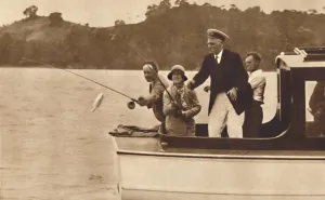 Elizabeth Angela Marguerite Bowes Lyon Drucke: Twenty Fish in Half an Hour, c1927, (1937)