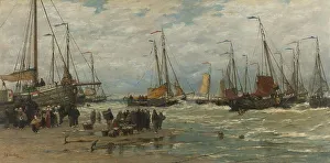 Fischender Rosen im Brechenden Wellengang, um 1875-um 1885. Erfinder: Hendrik Willem Mesdag