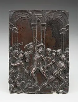 Biblical Scene Artwork Drucke: The Flagellation, c1510. Creator: Unknown