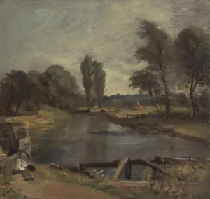 Flachfeldschleuse, zwischen 1810 und 1811 von John Constable gegründet wurde