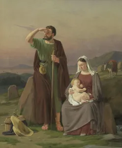 Die Flucht nach Ägypten, 1833. Künstler: Martinus Rorbye