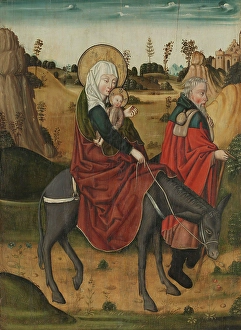 Northern Renaissance Painting Drucke: The Flight into Egypt, probably between 1450 and 1500. Creator: Unknown