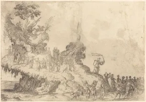 Jacques Callot Etching Drucke: The Float of Mount Parnassus. Creator: Unknown
