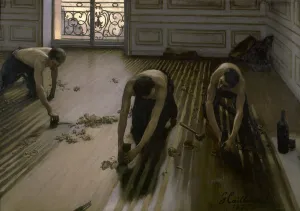 Drucke von Die Bodenreiniger, 1875. Im Bestand des Musées d'Orsay zu Paris Impressionistische Gemälde Drucke: Die Bodenreiniger, 1875. Künstler: Caillebotte, Gustave (1848-1894)