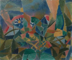Russian Avant Garde Painting Drucke: Flower Bed, 1913