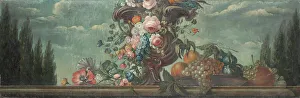 Oil On Canvas Flowers Drucke: Flower piece, unknown date. Creator: Anon