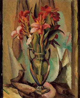 Blumen in einem gehaltenen Vasen, zwischen 1919 und 1922. Ersteller: Edward Middleton Manigault