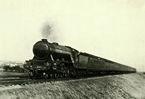 British Railway History Drucke: The Down Flying Scotsman Passing Reston, c1930. Creator: Unknown