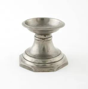 Applied Arts Of Europe Drucke: Footed Salt Cellar with Octogonal Base, Angers, c. 1830. Creator: Louis Alegre